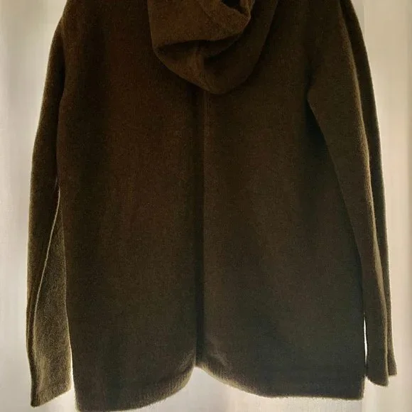 NWT RICK OWENS FW 18 Sisyphus Zip Up "Dirty Green" Hooded Sweater Wool Gorgeous - Picture 4 of 15